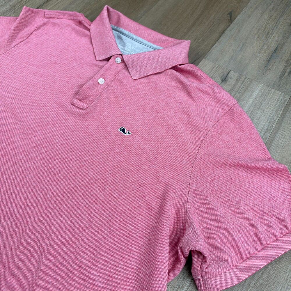 Vineyard Vines Men's XL Red Edgartown Polo Collared Golf Casual Shirt